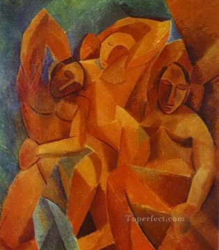 抽象的かつ装飾的 Painting - 三人の女性 1908 キュビスム